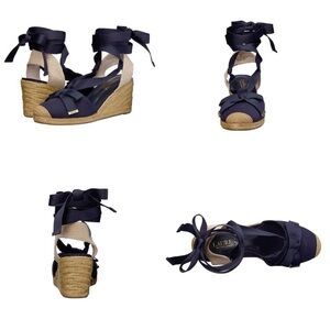 Lauren Ralph Lauren Hollie Espadrilles Ankle Tie Wedges